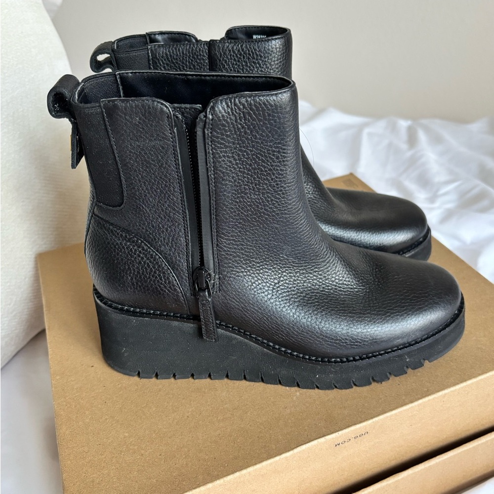 Cole Haan Black Leather Ankle Boots